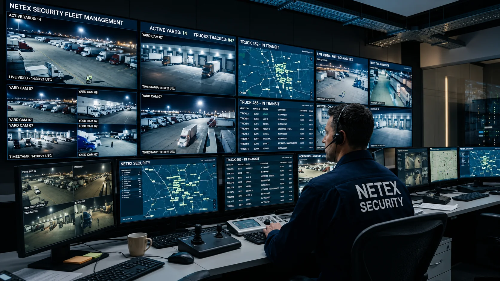 Truck Yards and Logistics Facilities monitored by Netex Security