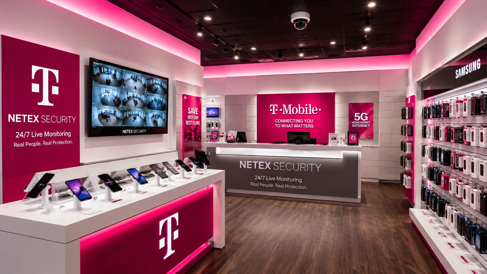 Telecom & Mobile Phone Stores monitored by Netex Security
